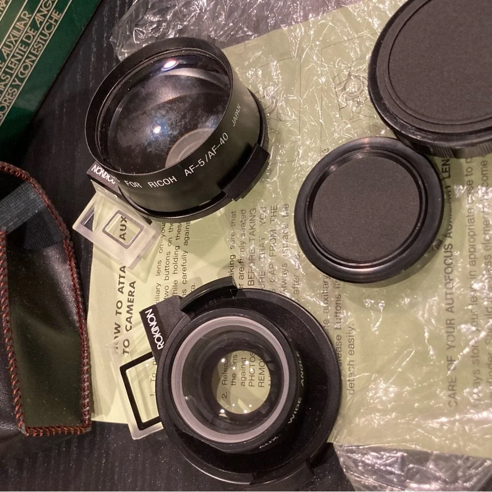 Vintage ROKINON AUXILIARY LENS SET FOR RICOH AF-5/AF-40